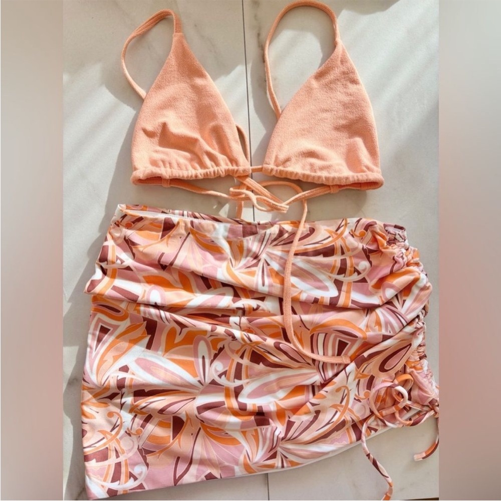 L Space Brittany Apricot Top & Tesla Skirt Set